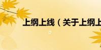 上綱上線(關于上綱上線的介紹)