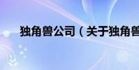 獨角獸公司(關于獨角獸公司的介紹)