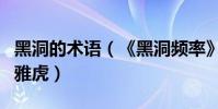 黑洞的術語(《黑洞頻率》:你要記住一個詞雅虎)
