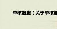 單核細胞(關于單核細胞的介紹)