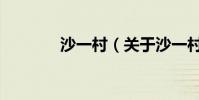 沙一村(關于沙一村的介紹)