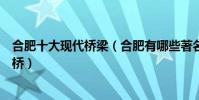 合肥十大現代橋梁(合肥有哪些著名的橋有多少有名的高架橋)
