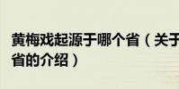 黃梅戲起源于哪個省(關于黃梅戲起源于哪個省的介紹)