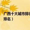 廣西十大城市排行榜（廣西城市排名順序廣西城市最新綜合排名）