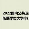 2022國內公共衛生與預防醫學專業十大名校（公共衛生與預防醫學類大學排行）