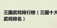 三國武將排行榜(三國十大名將排名三國最牛武將排名)