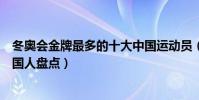 冬奧會金牌最多的十大中國運動員(冬奧會拿金牌最多的中國人盤點)