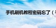 手機刷機教程密碼忘了(手機刷機教程)