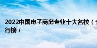 2022中國電子商務專業十大名校(全國電子商務專業大學排行榜)