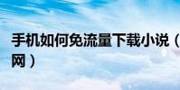 手機如何免流量下載小說(手機如何免流量上網)