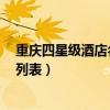 重慶四星級酒店名單（重慶4星級酒店有哪些四星重慶酒店列表）