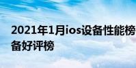 2021年1月ios設備性能榜 2022年6月iOS設備好評榜