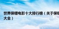 世界保鏢電影十大排行榜(關于保鏢的電影有哪些保鏢電影大全)
