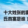 十大姓張的富豪排行榜（張姓有錢人有哪些張氏首富是誰）