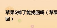 蘋果5掉了能找回嗎(蘋果手機5丟了怎么找回)