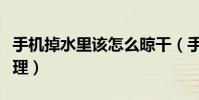 手機掉水里該怎么晾干(手機掉水里該怎么處理)