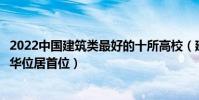 2022中國建筑類最好的十所高校(建筑學專業大學排行榜清華位居首位)