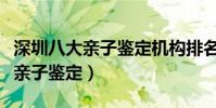 深圳八大親子鑒定機構排名(深圳哪里可以做親子鑒定)