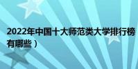2022年中國十大師范類大學排行榜(全國最好的師范類院校有哪些)