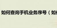 如何查詢手機業務序號(如何查詢手機業務)