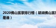 2020佛山富豪排行榜(胡潤佛山富豪榜排名佛山最有錢的人是誰)
