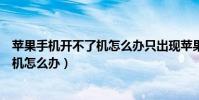 蘋果手機開不了機怎么辦只出現蘋果標志(蘋果手機開不了機怎么辦)