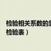 檢驗相關系數的顯著性用什么檢驗（如何查相關系數顯著性檢驗表）