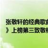 張敬軒的經典歌曲（張敬軒十大經典歌曲排行榜：《李香蘭》上榜第三致敬林憶蓮）