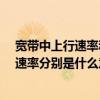 寬帶中上行速率和下行速率是什么意思?（下行速率和上傳速率分別是什么意思）