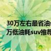 30萬左右最省油suv排行榜（30萬左右的省油suv哪款好30萬低油耗suv推薦）