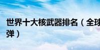 世界十大核武器排名(全球威力最大的十大核彈)