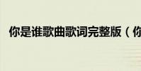 你是誰歌曲歌詞完整版(你是誰歌詞全文)