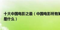 十大中國電影之最(中國電影所有第一盤點中國第一部電影是什么)