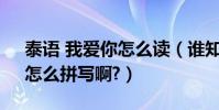 泰語 我愛你怎么讀(誰知道泰語“我愛你”怎么拼寫啊?)