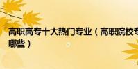 高職高專十大熱門專業(高職院校專業排名專科熱門專業有哪些)