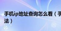 手機ip地址查詢怎么看(手機ip地址查詢的方法)