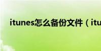 itunes怎么備份文件(itunes怎么備份)