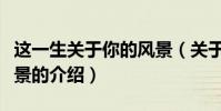 這一生關于你的風景(關于這一生關于你的風景的介紹)