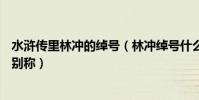 水滸傳里林沖的綽號(林沖綽號什么,水滸傳中的108將都有別稱)