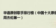 華語原創歌手排行榜(中國十大原創歌手排行榜:樸樹上榜周杰倫第一)