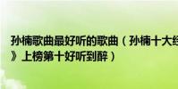 孫楠歌曲最好聽的歌曲(孫楠十大經典歌曲排行榜:《拯救》上榜第十好聽到醉)