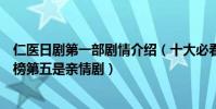 仁醫日劇第一部劇情介紹(十大必看經典日劇排行榜仁醫上榜第五是親情劇)