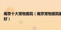 南京十大寵物醫院(南京寵物醫院前十名南京動物醫院哪家好)