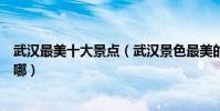 武漢最美十大景點(武漢景色最美的地方武漢好看的風景是哪)