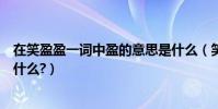 在笑盈盈一詞中盈的意思是什么(笑盈盈一詞中盈的意思是什么?)