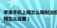 蘋果手機上網怎么限制瀏覽網站(蘋果手機上網怎么設置)
