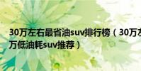 30萬左右最省油suv排行榜(30萬左右的省油suv哪款好30萬低油耗suv推薦)