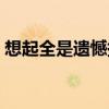 想起全是遺憾提起全是不甘（想起全部歌詞）