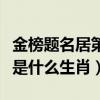 金榜題名居第一是哪個生肖（金榜題名居第一是什么生肖）