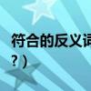 符合的反義詞是什么詞（符合的反義詞是什么?）